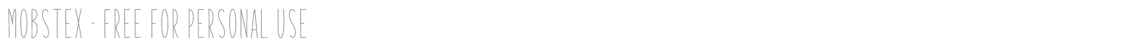 Mobstex font preview